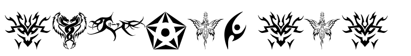 Preview tribal tattoo font