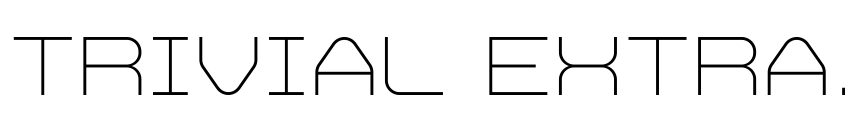 Font Trivial ExtraLight by Yeah Noah