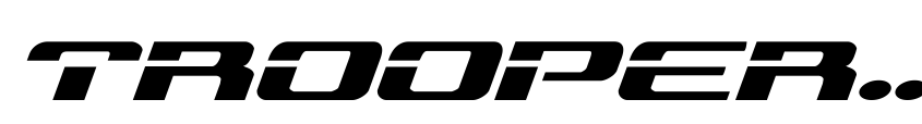 Písmo Troopers Expanded Italic od Daniel Zadorozny