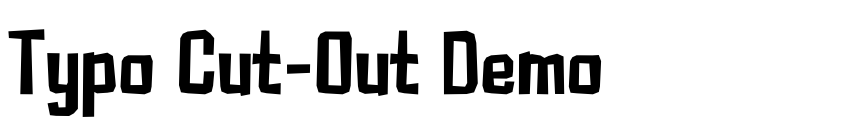 Preview Typo Cut-Out Demo