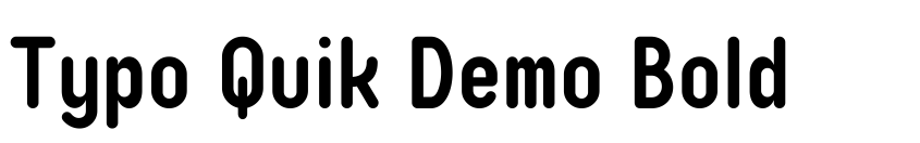 Preview Typo Quik Demo Bold