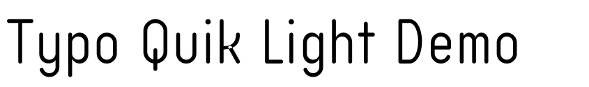 Preview Typo Quik Light Demo