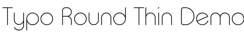 Font Typo Round Thin Demo by Unknown