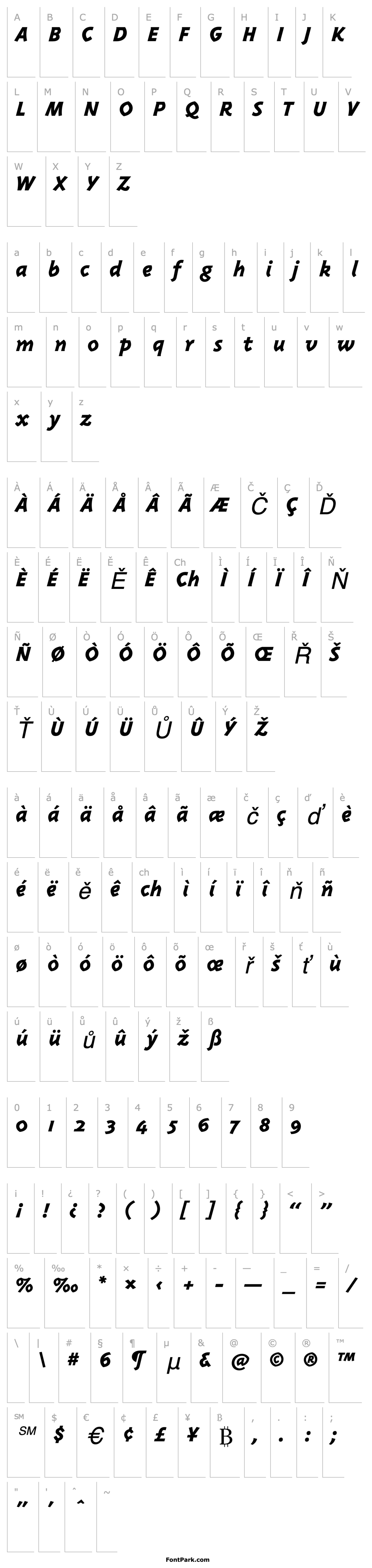 Overview TriplexItalicExtrabold