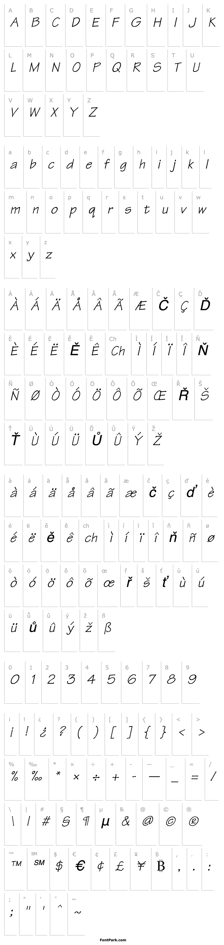 Přehled Technical Italic