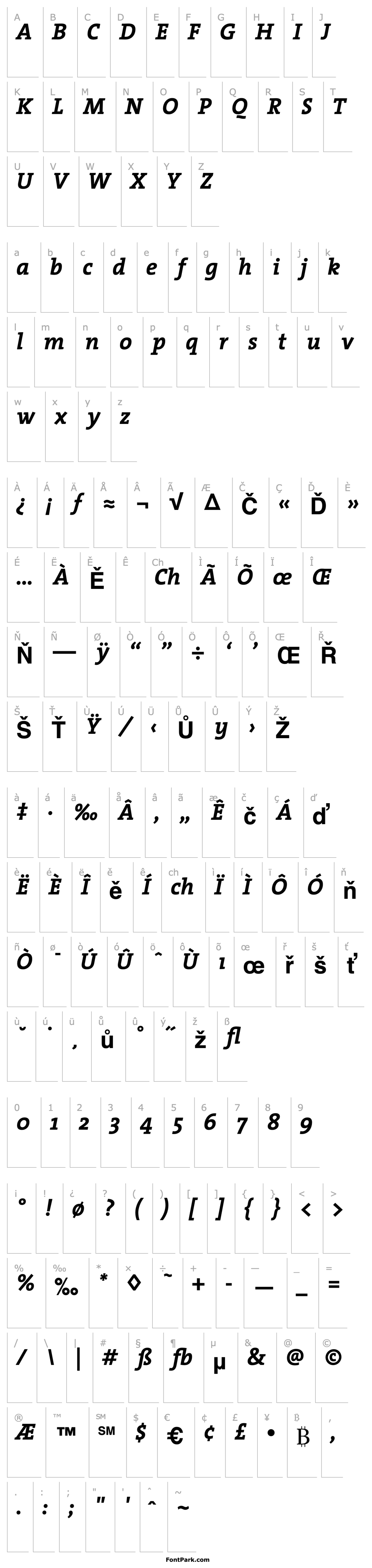 Overview TheSerif-Bold Italic