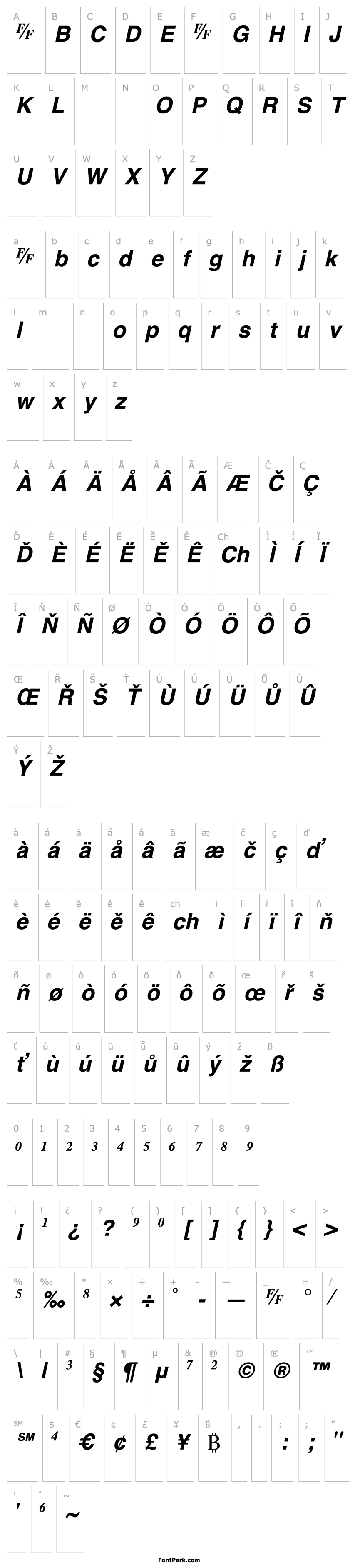 Přehled TmsFB-BoldItalic