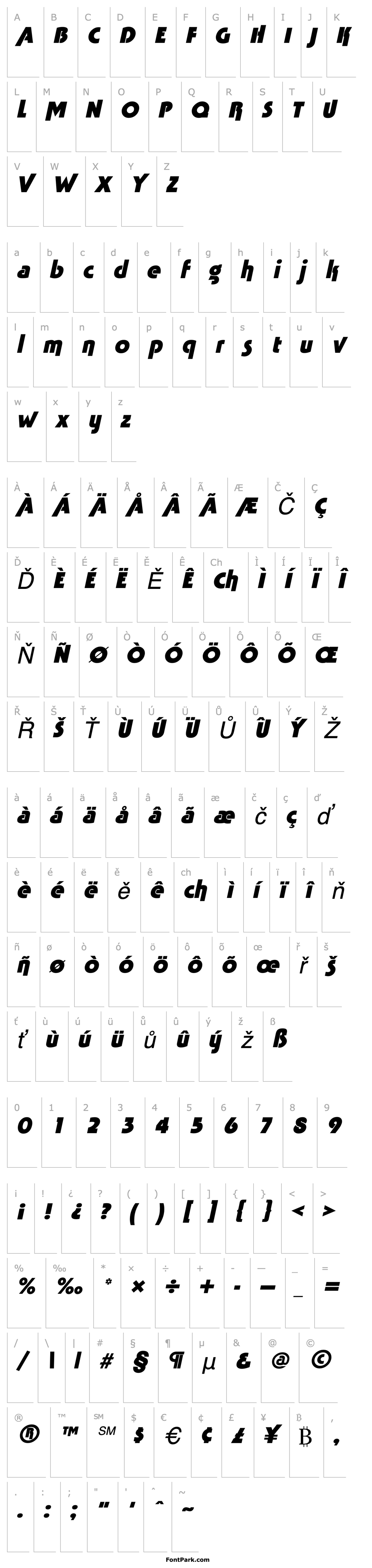 Přehled TabathaHeavy Italic