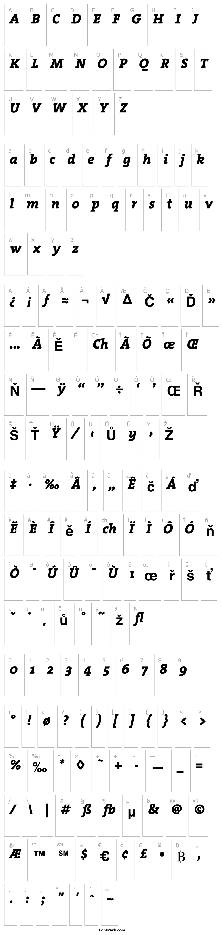 Overview TheSerif-ExtraBold Italic