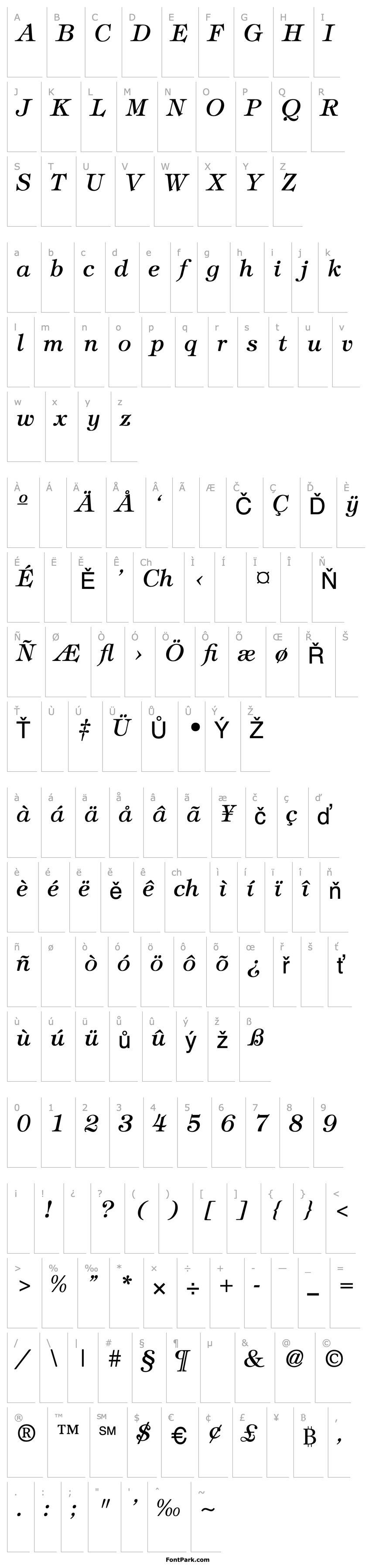 Overview Tiffany Italic