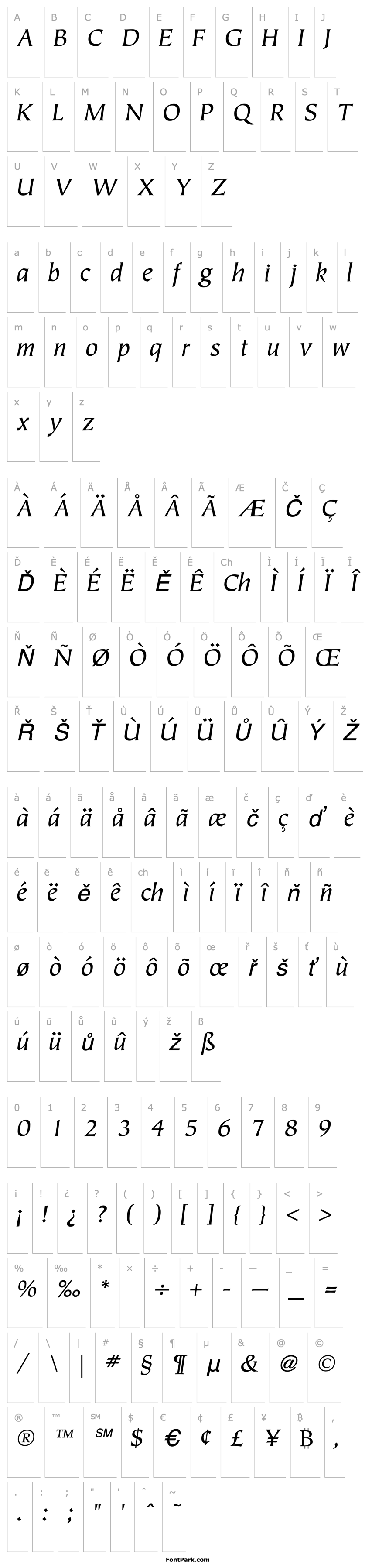 Overview Tiepolo Italic