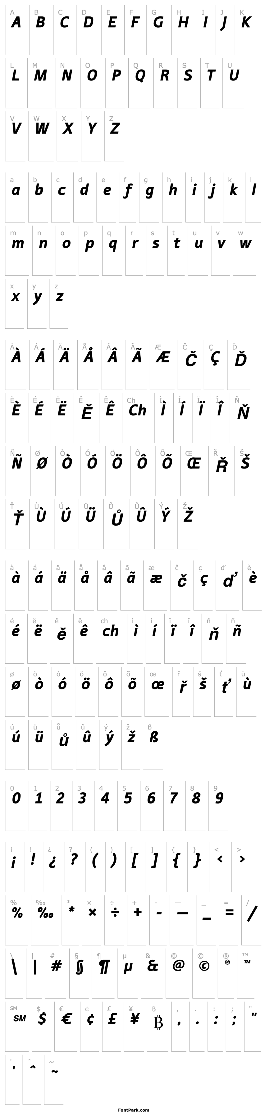 Overview TabulaITCStd-BlackItalic