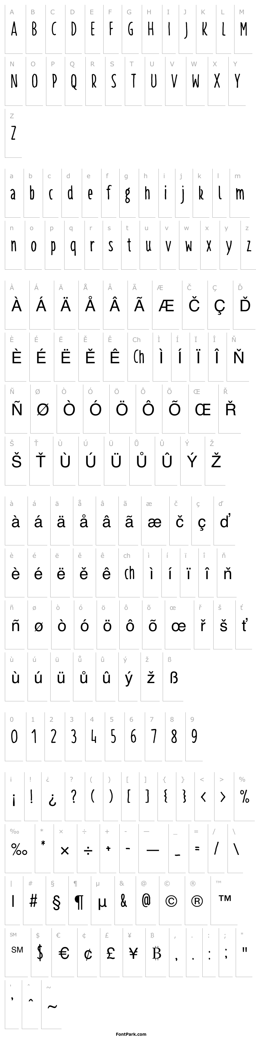 Přehled TallTiny Bold