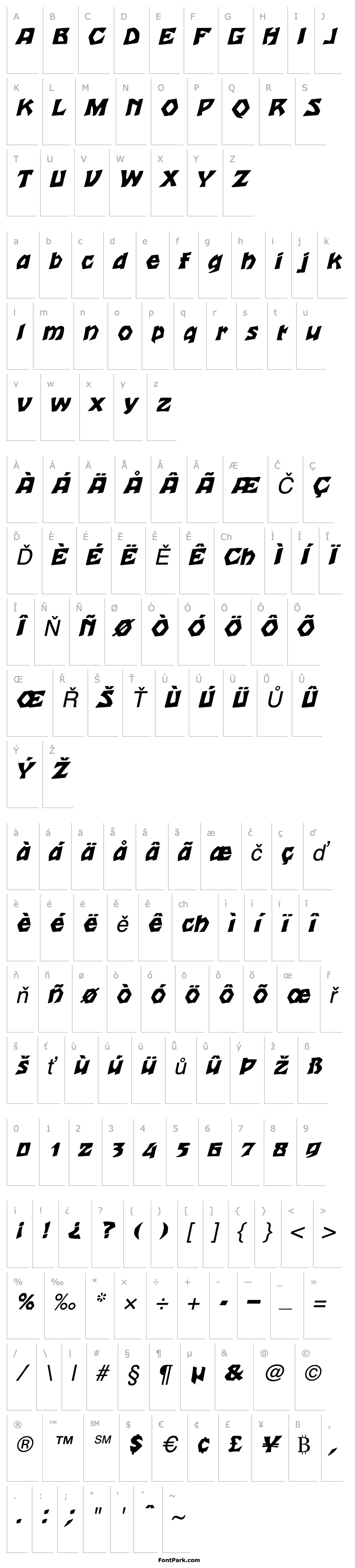 Overview Talon Italic