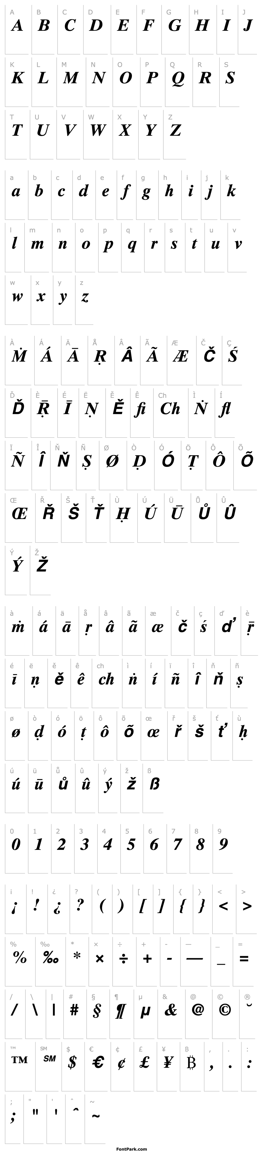 Přehled Tamal Bold Italic