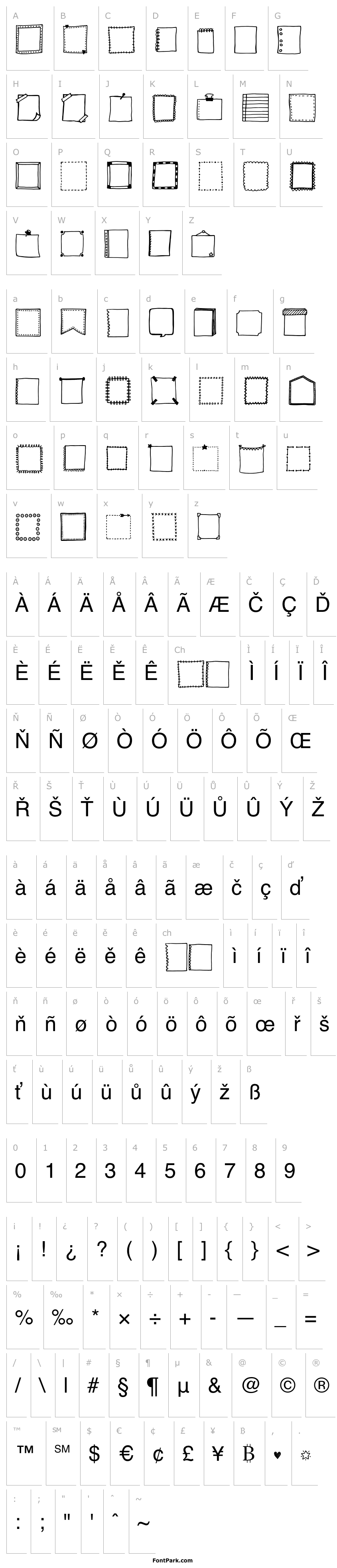 Overview Tanaestel Doodle Frames Regular