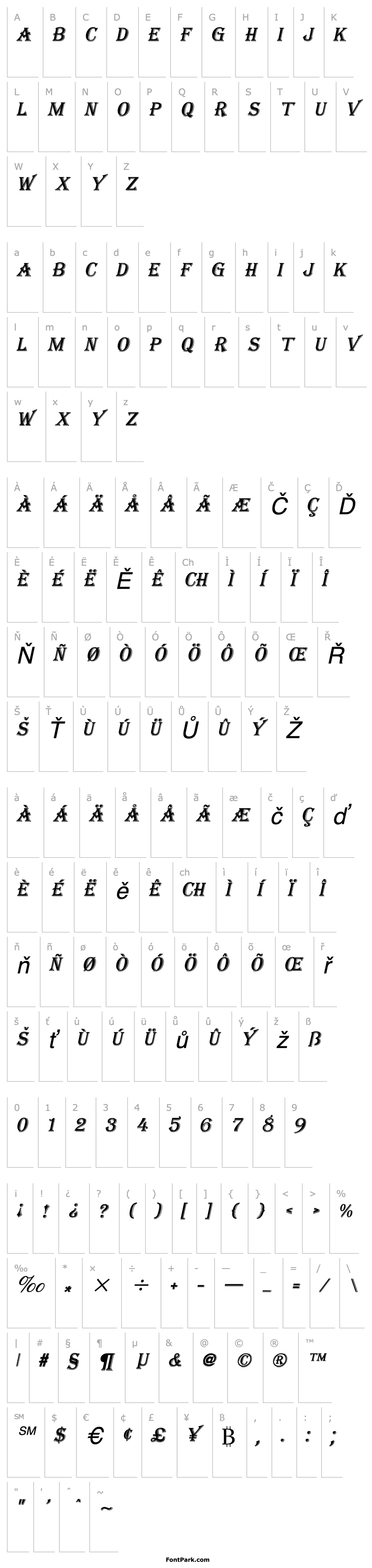 Overview Tangiers Italic