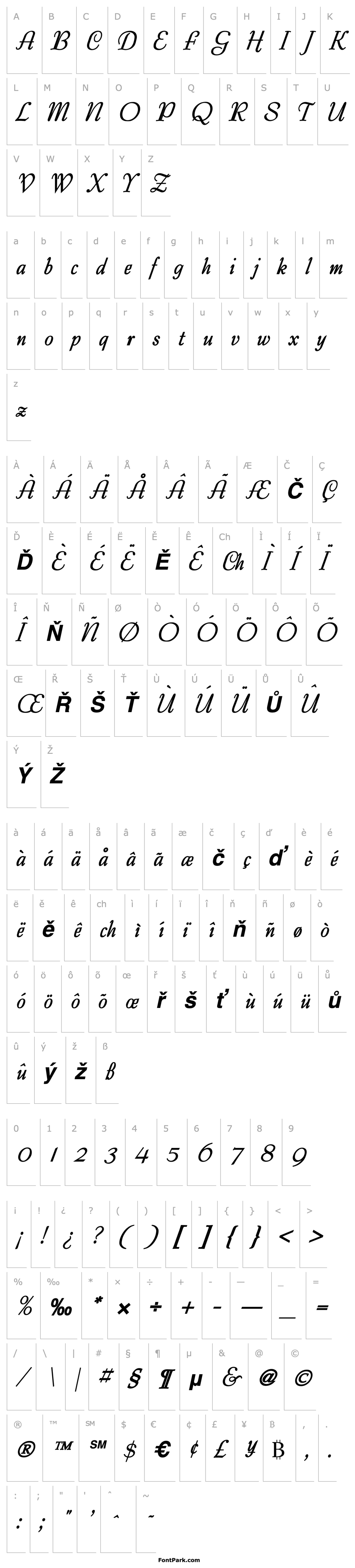 Přehled Tango Bold Italic