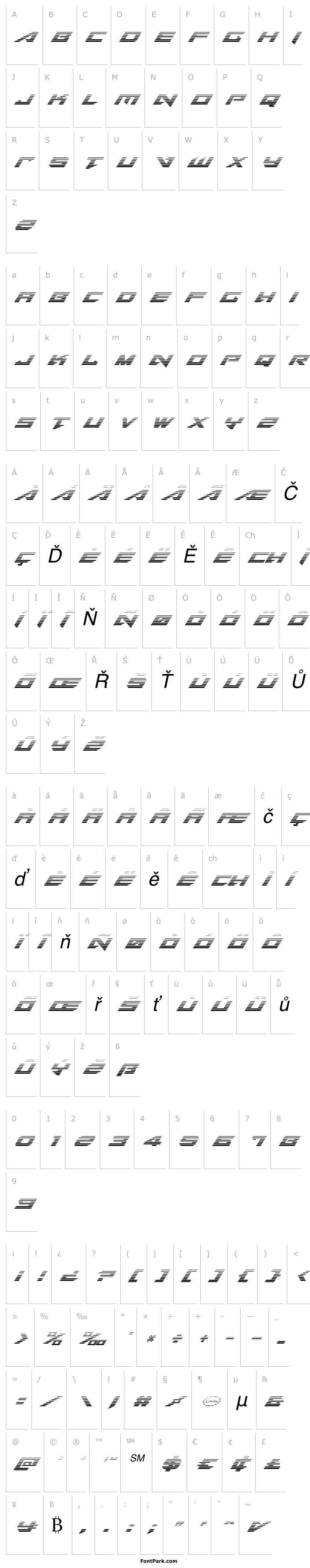 Přehled Tarrget Gradient Italic
