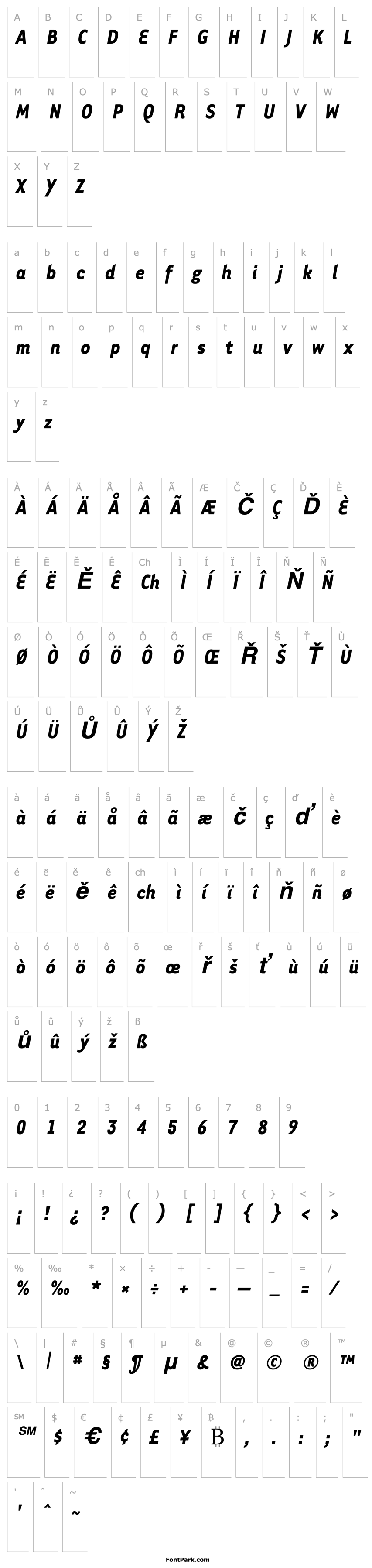 Overview TarzanaNarrow Bold Italic