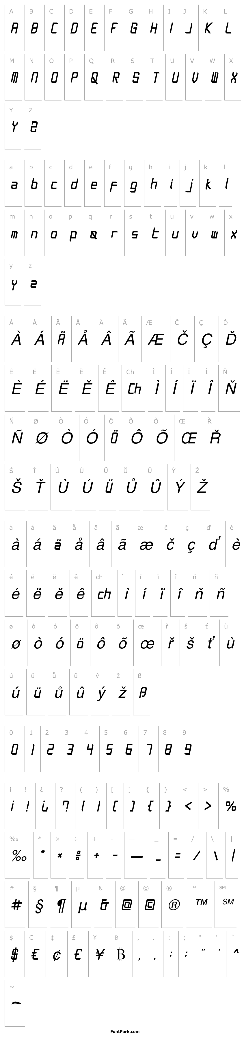 Overview TASIQ Italic