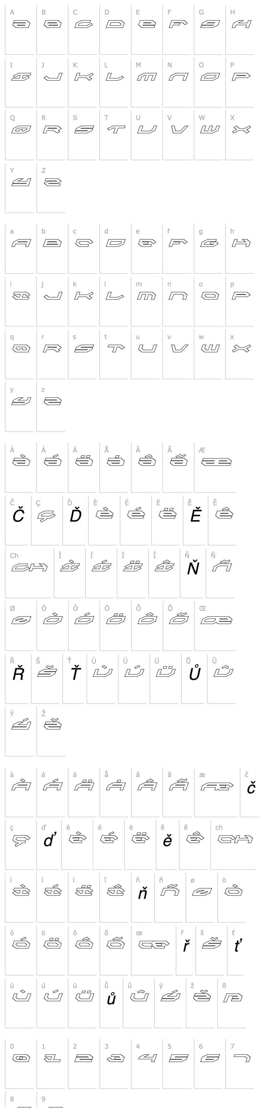 Přehled Taskforce Outline Italic