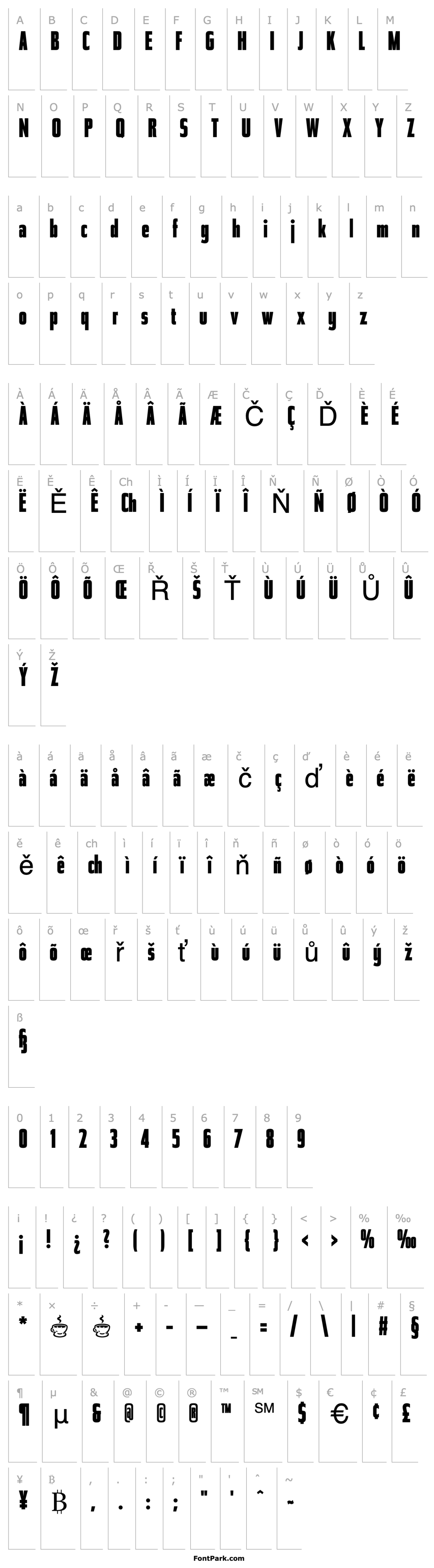 Přehled Tasse-BlackCondensed