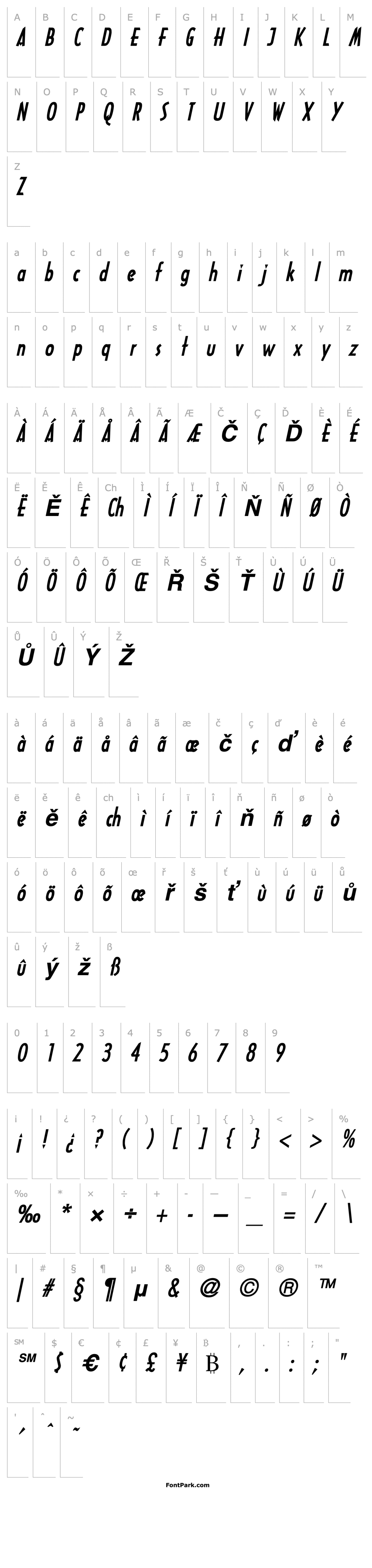 Přehled Tech Bold Italic