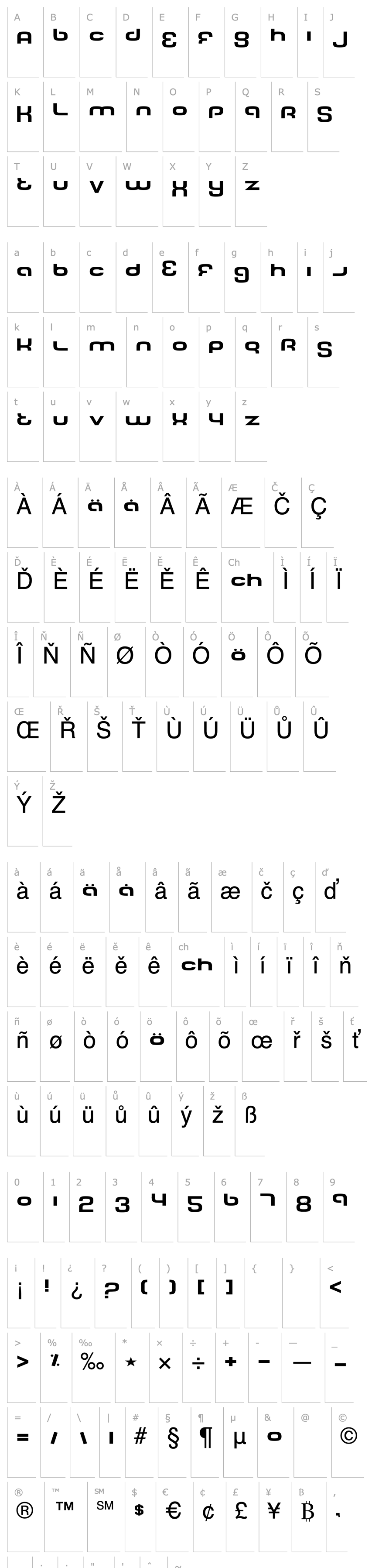 Přehled Tech Font Wide