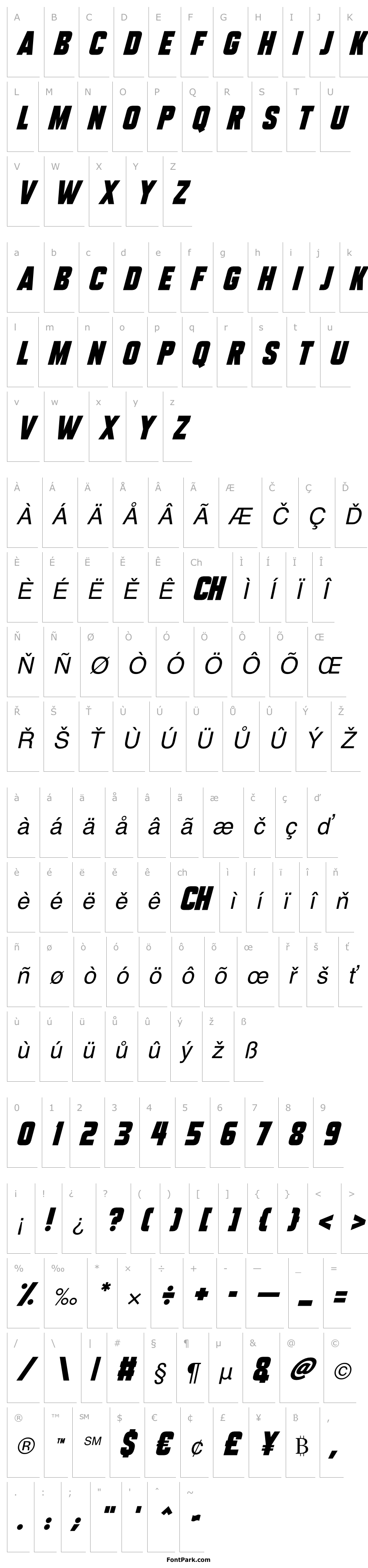 Přehled Tech Headlines Italic