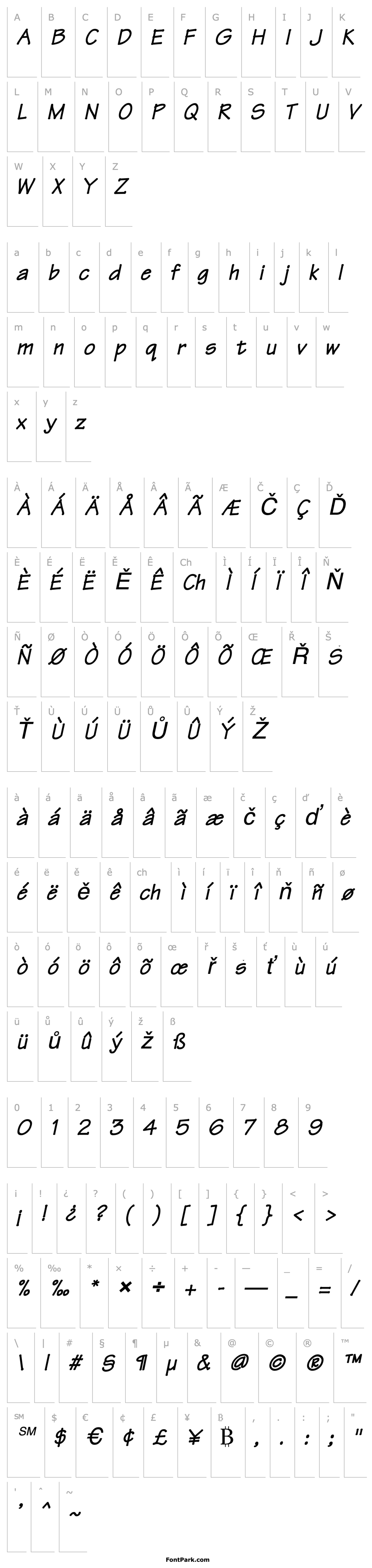 Přehled Techno Heavy Italic