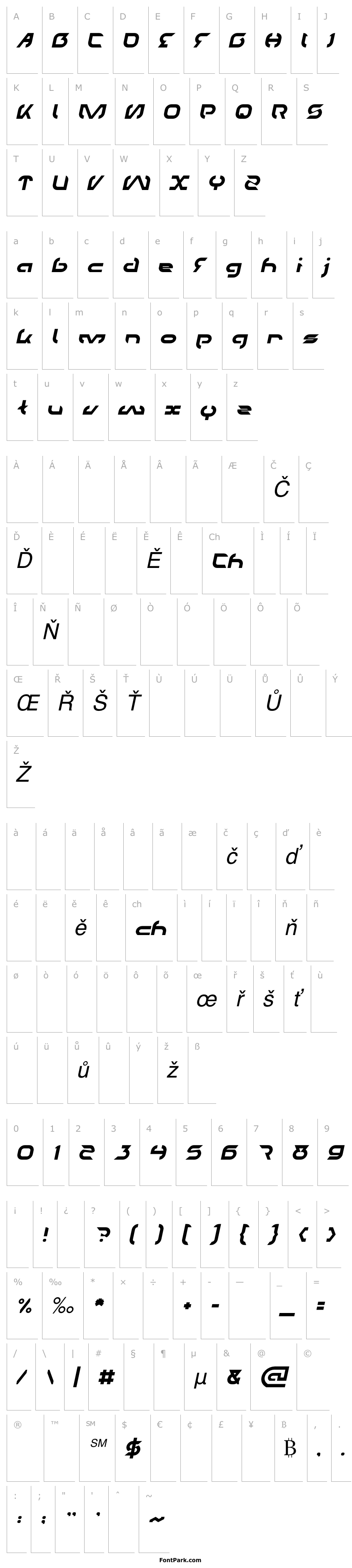 Overview TECHNO Italic