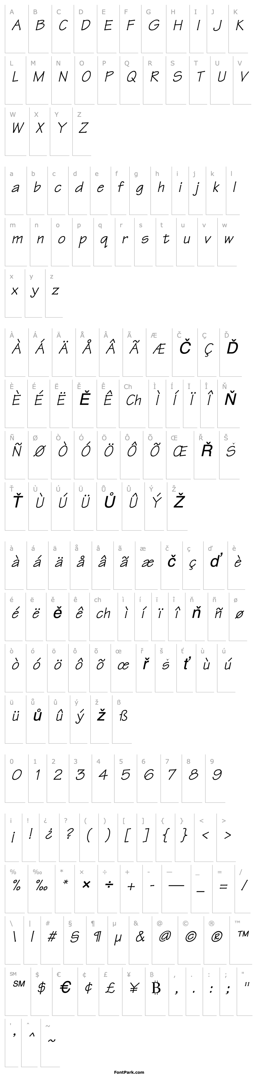 Overview Techno Italic