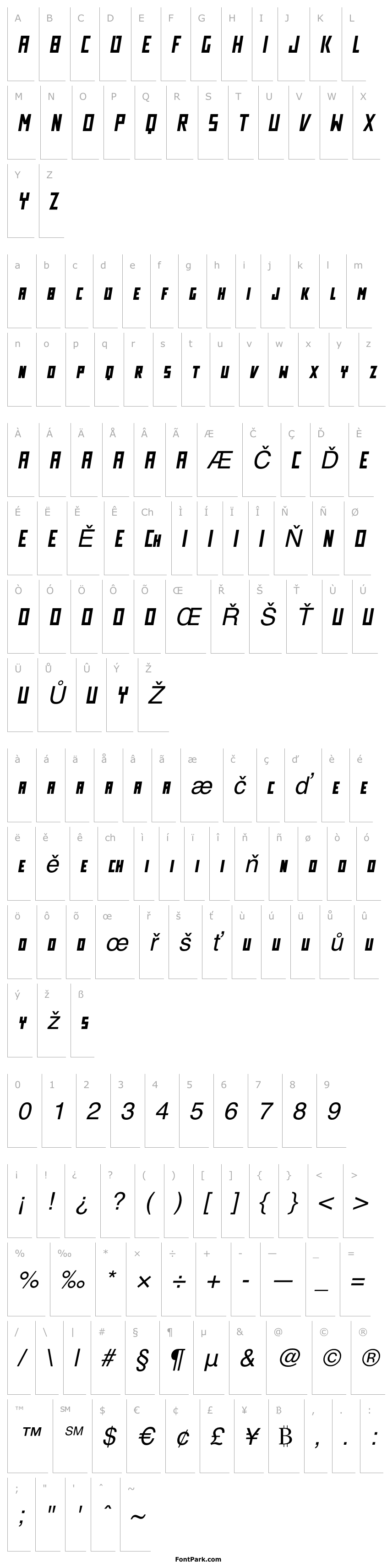 Overview Tekno Italic