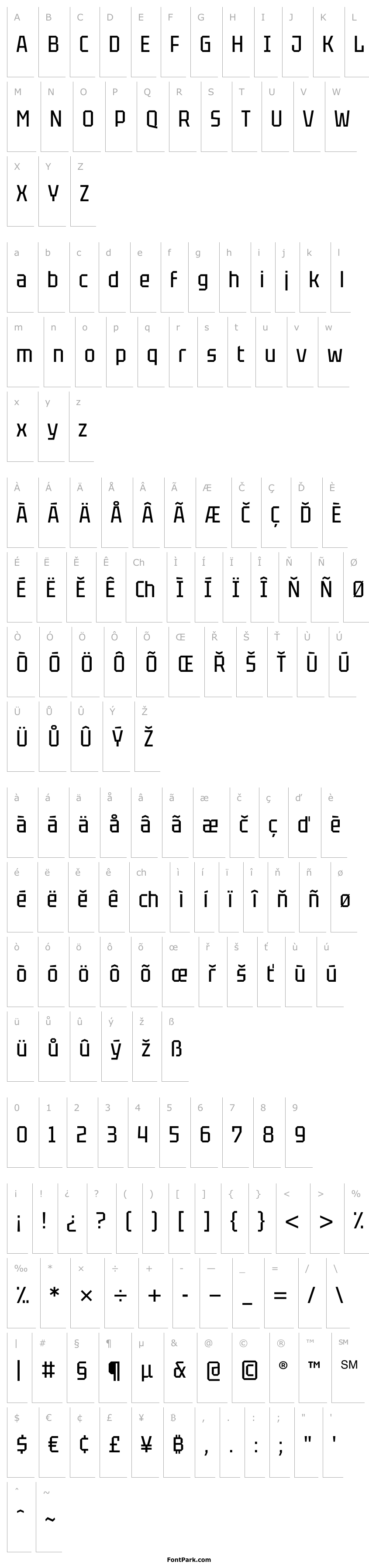 Overview Tektur Narrow Regular