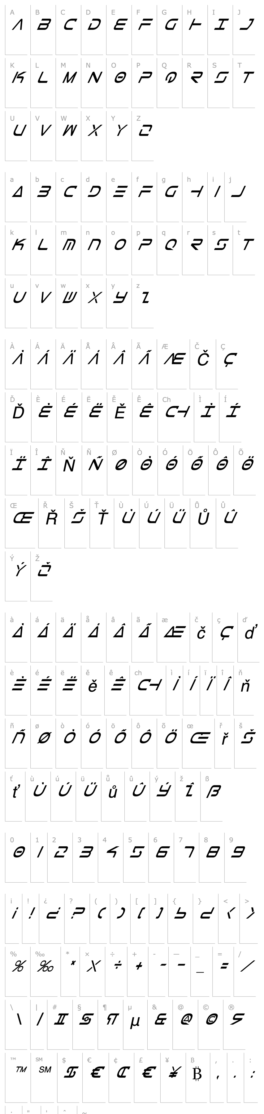 Přehled Tele-Marines Condensed Italic