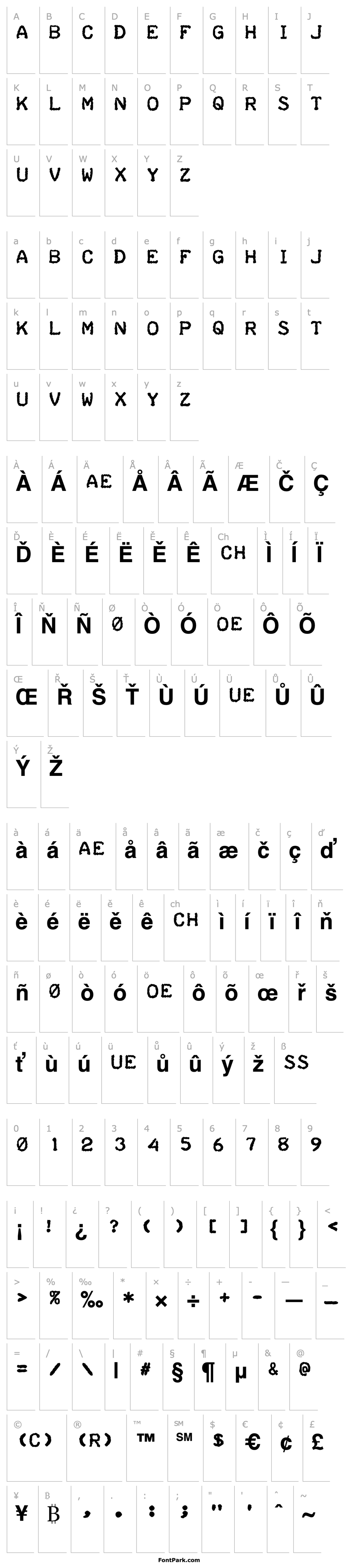 Overview Teleprinter Bold