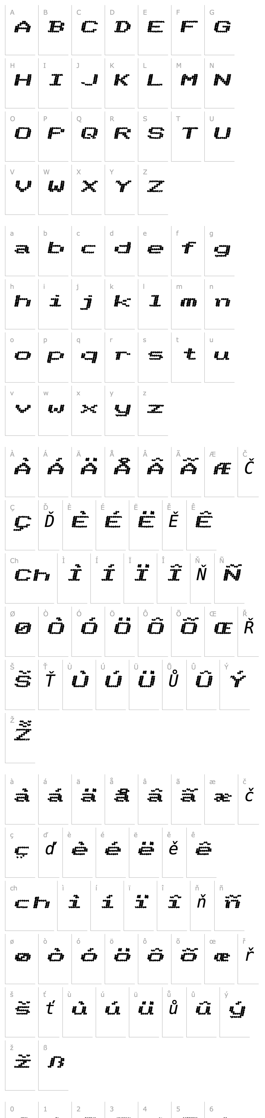 Přehled Telidon Ink ExHv Italic