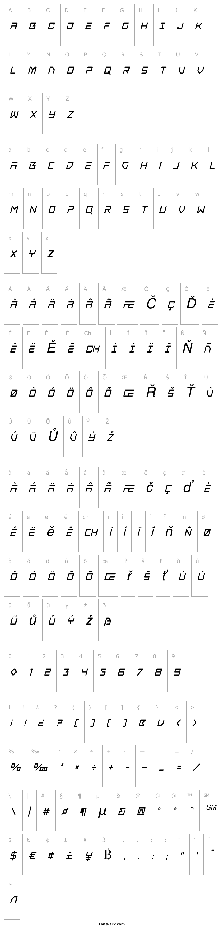 Přehled Tempest Apache Condensed Italic