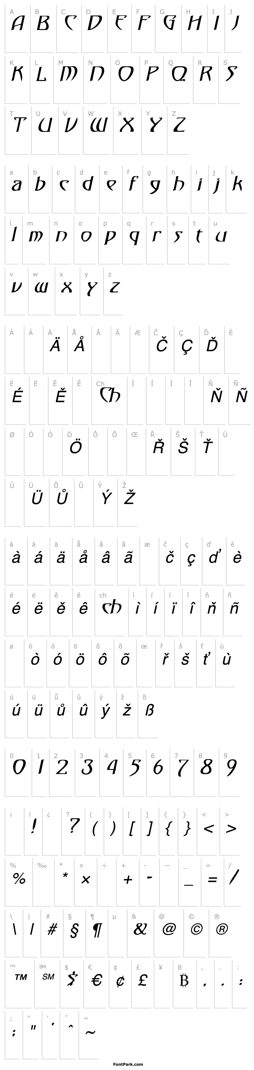 Overview Templar Italic