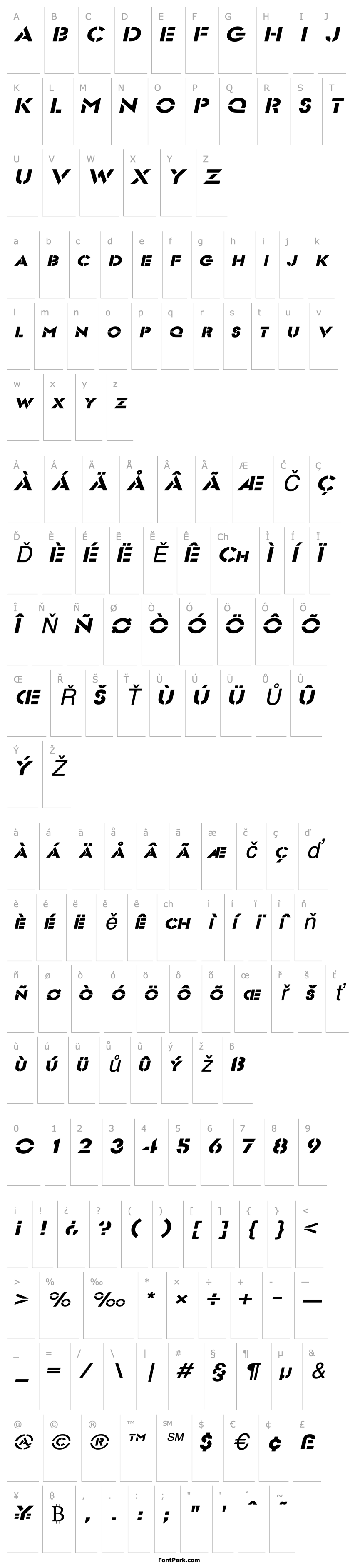 Overview Templett Wide Italic