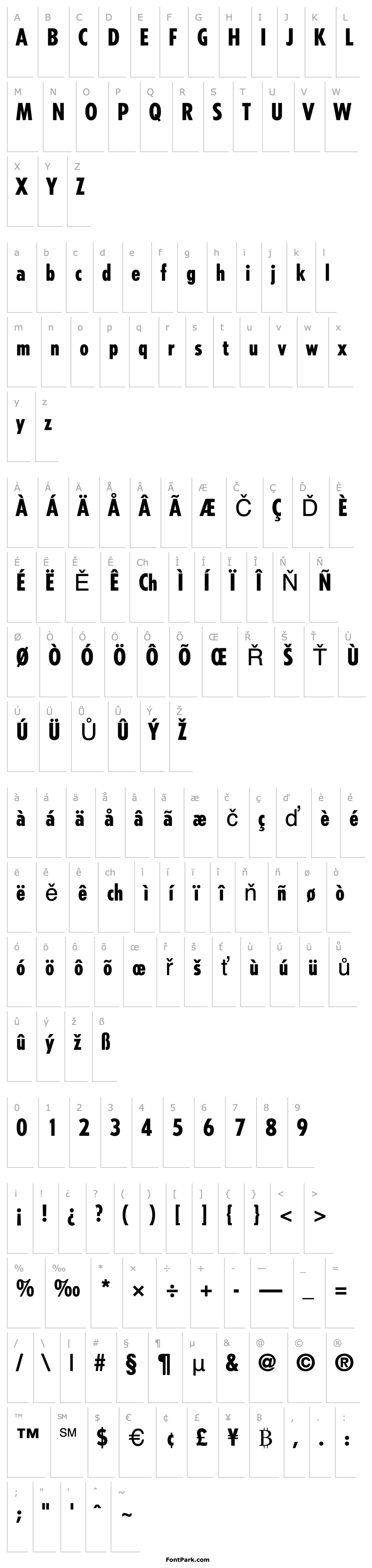 Přehled Tempo-HeavyCondensed