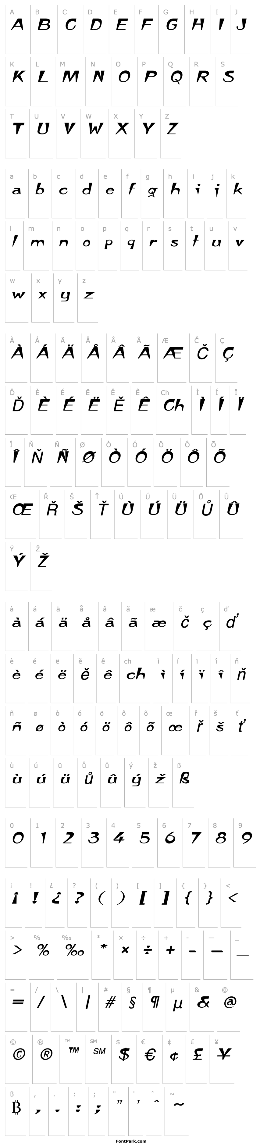 Overview TempuraExpanded Italic