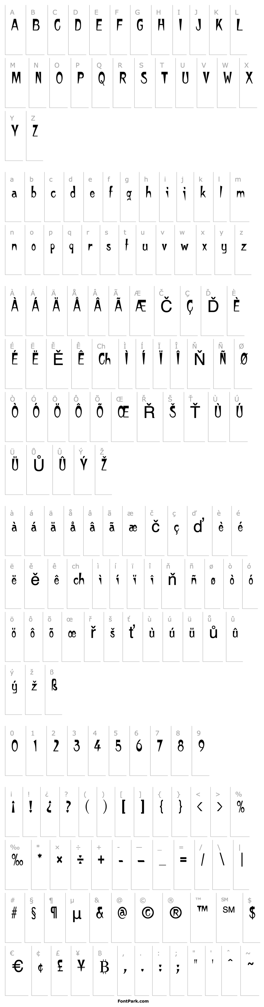 Overview TempuraNarrow Regular