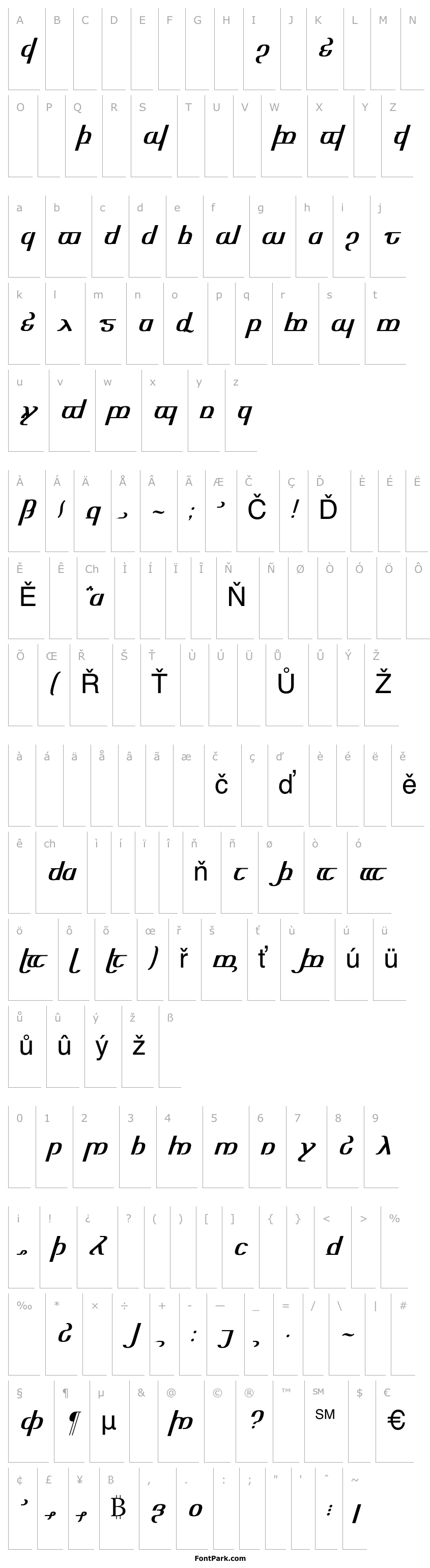 Přehled TengwarOptimeDiagon
