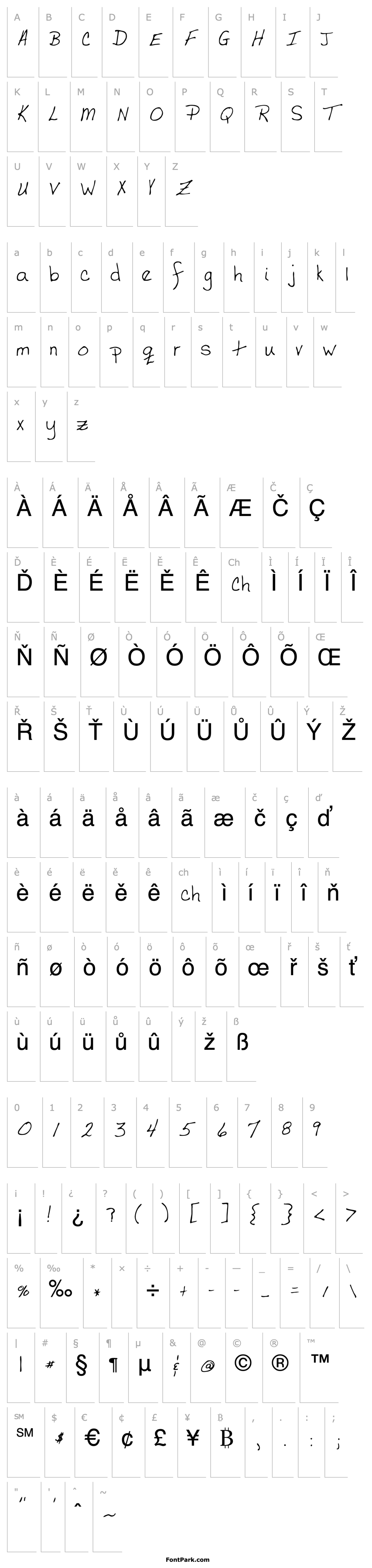 Overview Terfont Regular