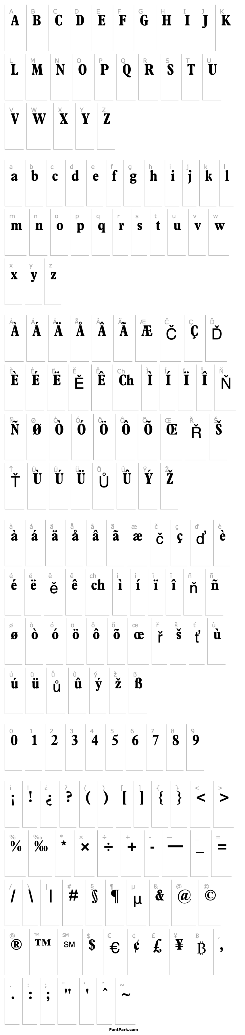 Overview Terminus Black Condensed SSi Bold Condensed