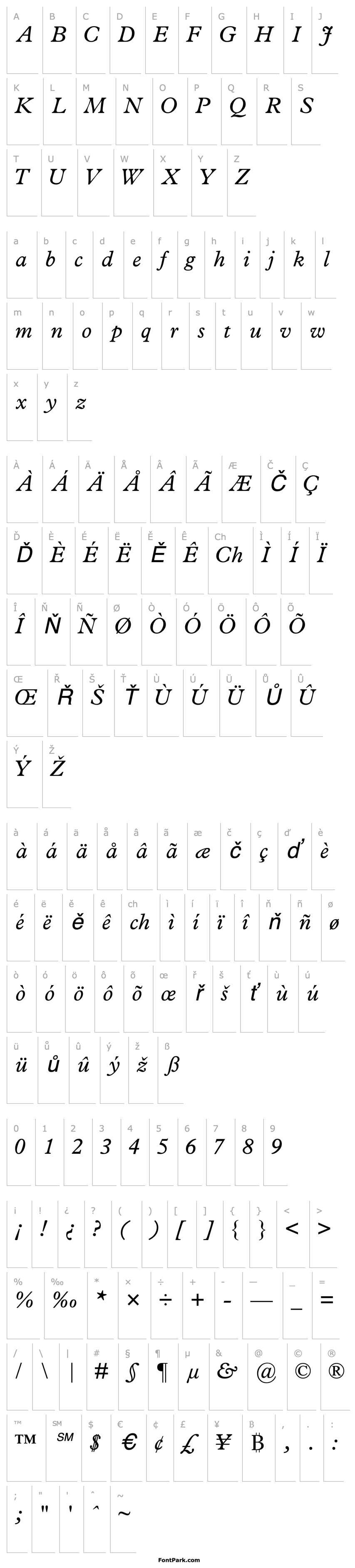 Overview TerminusSSK Italic