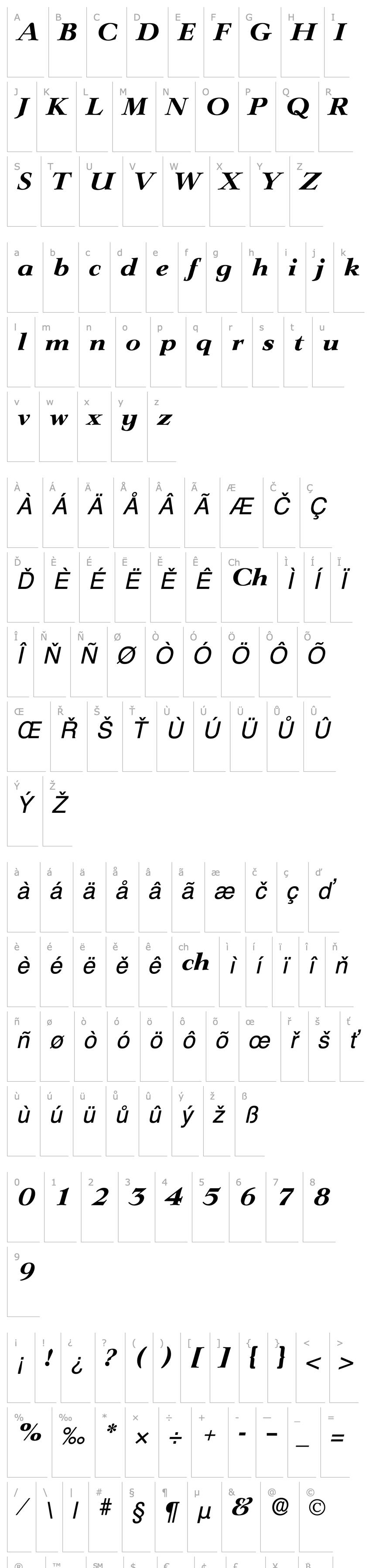 Overview Terono Display SSi Italic