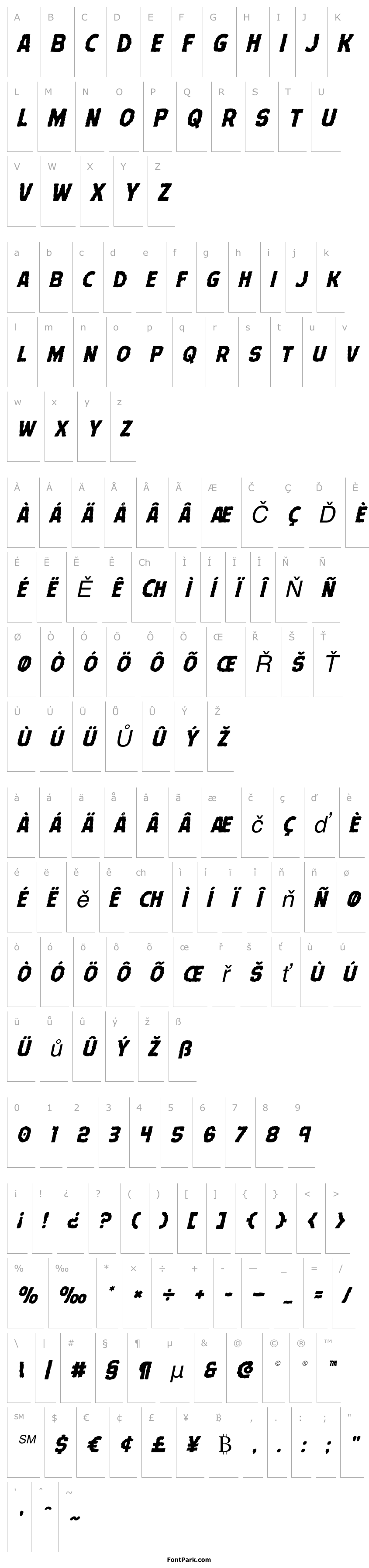 Overview Terror Babble Italic